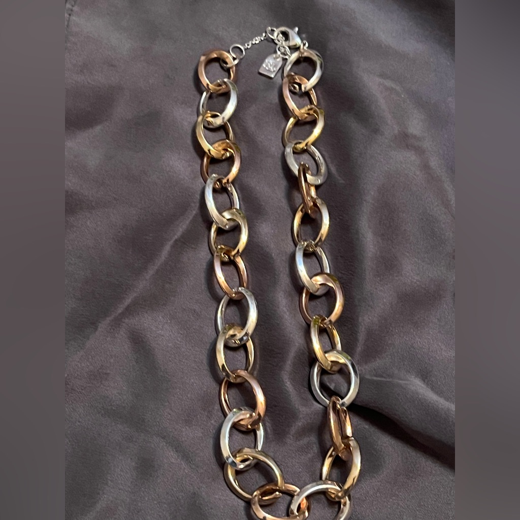 Ralph Lauren Tri Color Link Necklace 18$